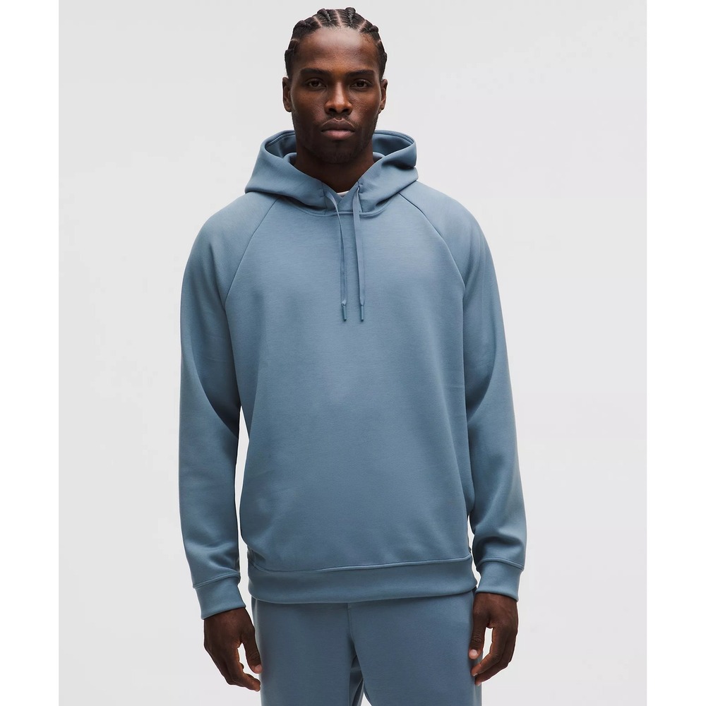 Lululemon-Men-Smooth Spacer Classic-Fit Pullover Hoodie-Steel Blue